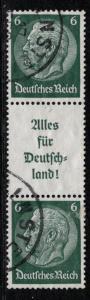 Germany Scott # 419 (2), label A9, used, se-tenant, Mi# S142