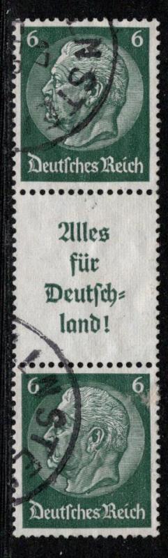 Germany Scott # 419 (2), label A9, used, se-tenant, Mi# S142