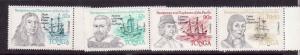 Tonga-Sc#593-6-unused NH set-Ships-Explorers-1985-