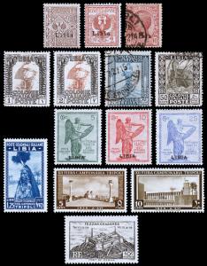 Libya Scott 1 // 72 (1912-46) Mint/Used H F-VF, CV $17.00