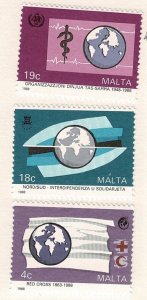 Malta #720-2 MNH cpl globes