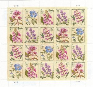 US #4505-4509 Flowering Herbs, 29c Sheet of 20,  Mint NH SCARCE and HTF!!