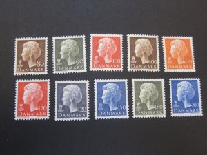 Denmark 1974 Sc 537-40,43-47,49-51 MNH