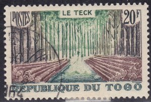 Togo 361 Teak Forest Clear Cut Logging 20Fr 1959