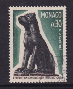 Monaco   #662  MH   1967  dog ,  Egyptian statue