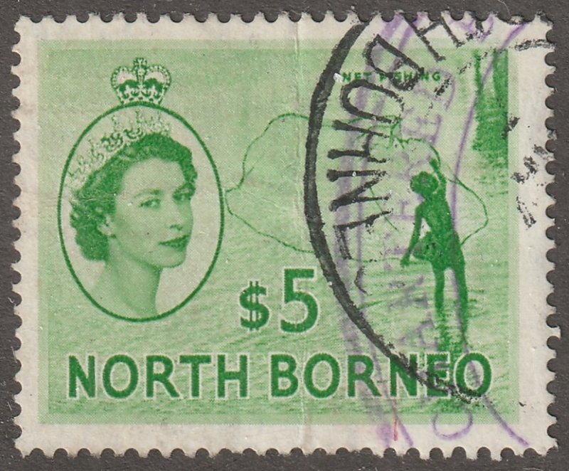 North Borneo, stamp, Scott#274,  used, hinged,  no gum, #Q-NB-274