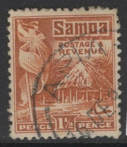 SAMOA SG155 1921 1½d CHESTNUT FINE USED 