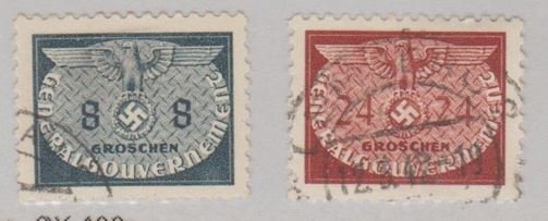 Germany Occupation - Poland Scott #NO26,NO31 Stamp - Used Set