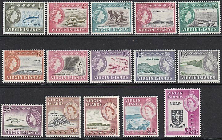 VIRGIN IS 1964 Definitive set MNH - SG cat £80..............................L350