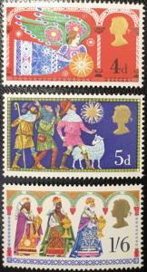 Great Britain 605-607 mnh Christmas set