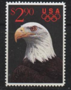 US Sc 2540 1991 $2.90 Eagle & Olympic Rings stamp mint NH