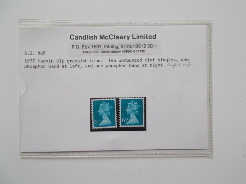 Specialised Machins 1977 6.5p Left & Right Band SG X873 & X873Ea U/M Full Perfs