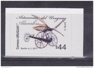 URUGUAY MNH STAMP UPAEP handcraft fantasy transport  flying bicycle [uru2001]