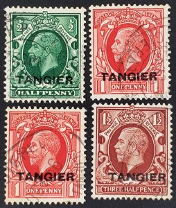 British Offices Morocco, Scott #505,506 (x2),517, F used (#517 VF)