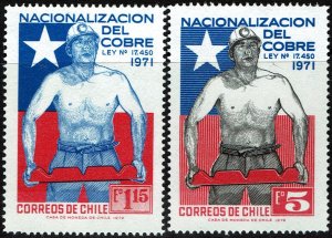 Chile #423-424  MNH - Copper Industry (1972)