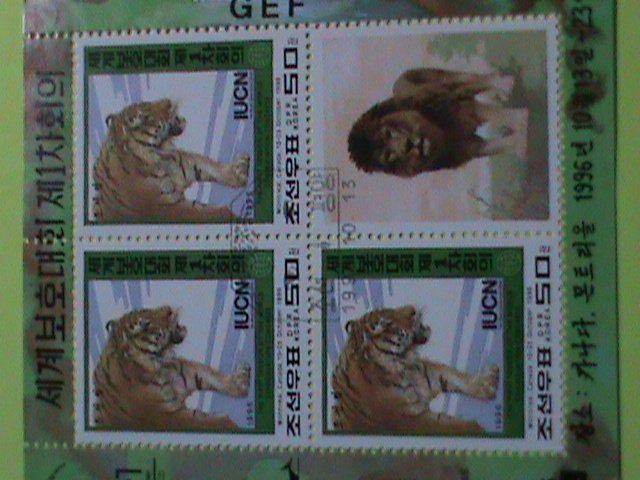 KOREA STAMP 1996 SC#3580 WORLD WILD LIVE FUND-WWF-TIGER CTO-MNH S/S SHEET