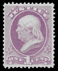 U.S. Scott #O25 / $250 - 1c Justice Official, MH OG, F-VF