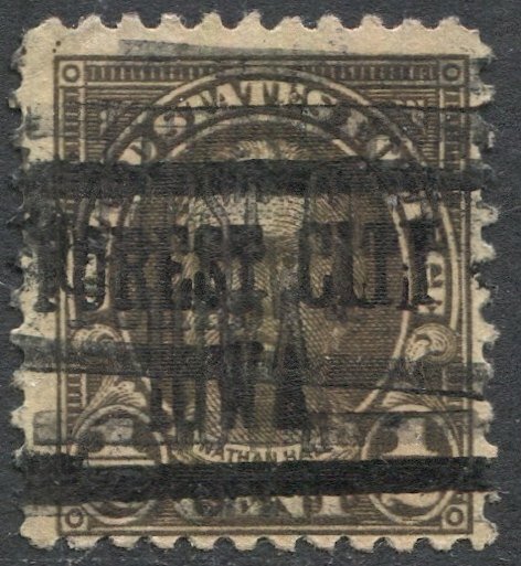 US Sc 551 Used 1/2c Hale, ERROR - Triple FOREST CITY / IOWA. Precancel F-VF