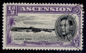 ASCENSION GVI SG38b, ½d black & bluish violet, FINE USED.