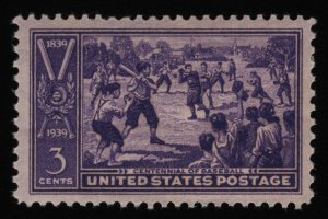 #855 3c Baseball Centennial, Mint NH OG [1] **ANY 5=FREE SHIPPING**