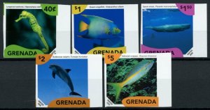 Grenada Marine Life Stamps 2020 MNH Definitives Fish Whales Dolphins 5v IMPF Set