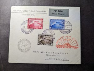 1931 Germany LZ 127 Graf Zeppelin Polar Flight Full Set Cover to Luxembourg