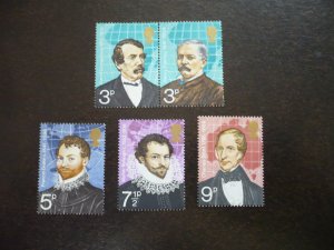 Stamps - Great Britain - Scott# 689-693 - Mint Never Hinged Set of 5 Stamps