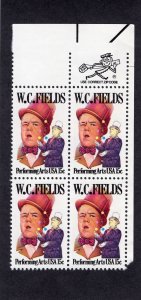 1803 W.C. Fields MNH UR-ZIP Blk/4