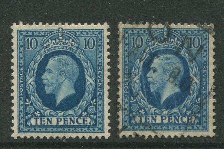 Great Britain #219 MLH/Used 1934 2 Single 10p Stamps