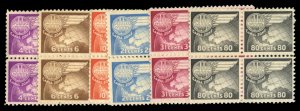 United States Possessions, Canal Zone #C21-26 Cat$102.60, 1951 Airpost, compl...