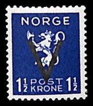 Norway 1941, 1.5krö, Stamp out of set, MNH
