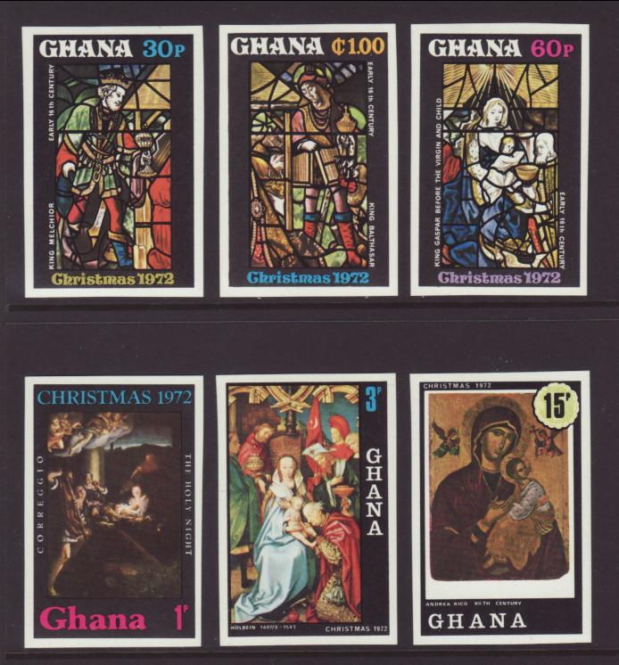 Ghana 466-471 Christmas Imperfs MNH VF