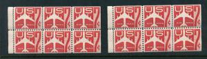 Scott #C60a Red Jet Large Lot No Staple Holes Booklet Panes NH (Stock #C60a-1)