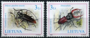 Lithuania 2003 MNH Stamps Scott 746-747 Insects Beetles