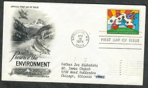 1527 Expo '74 ArtCraft FDC with neatly typed address