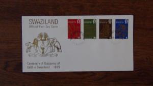 Swaziland 11 FDC 1976 1979 coins Gold Fußball Handicrafts Telephone Postfiliale