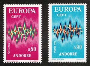 Andorra / Sc #210 & #211 MNH / 1972 Europa Cept -  cv$21