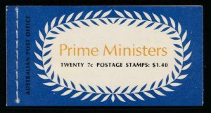 AUSTRALIA 514a-517a PRIME MINISTERS $1.40 BOOKLET 1972