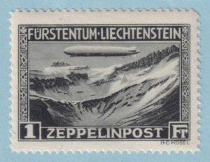 LIECHTENSTEIN C7 AIRMAIL  MINT NEVER HINGED OG ** ZEPPELIN - EXTRA FINE! - LFV