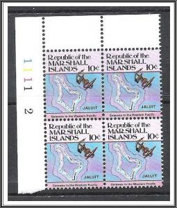 Marshall Islands #38 Maps Plate Block MNH