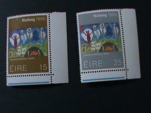 ​IRELAND-1980 SC#490-1 CHRISTMAS-NOLLAIG  IMPRINT SET-MNH VERY FINE-LAST ONE