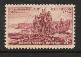 #1063 MNH 3c Lewis & Clark, 150 yrs 1954 Issue