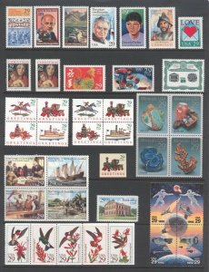 1992 Commemorative Year Set, 64 stamps, MNH Beauties