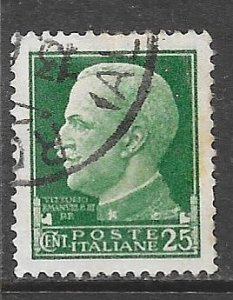 Italy 218: 25c Victor Emmanuel III, used, F-VF