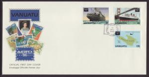 Vanuatu 419-421 Ameripex U/A FDC