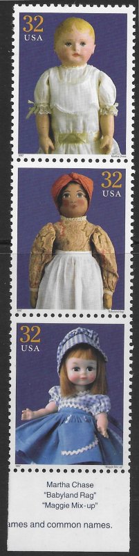 US #3151d,i,n   MNH Classic American Dolls.  Great stamps.