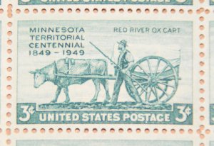 1949 sheet, Minnesota Territory, Sc# 981