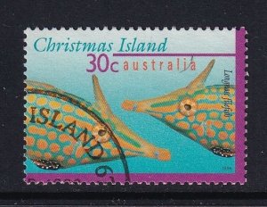 Christmas Island  #382  used  1996  fish  30c