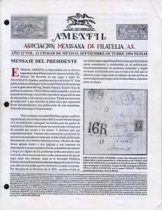 G)1994 MEXICO, AMEXFIL MAGAZINE, SPECIALIZED IN MEXICAN STAM