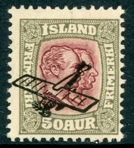 Iceland 1928 Airmail 50a Scott #C2 MNH K216